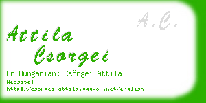 attila csorgei business card